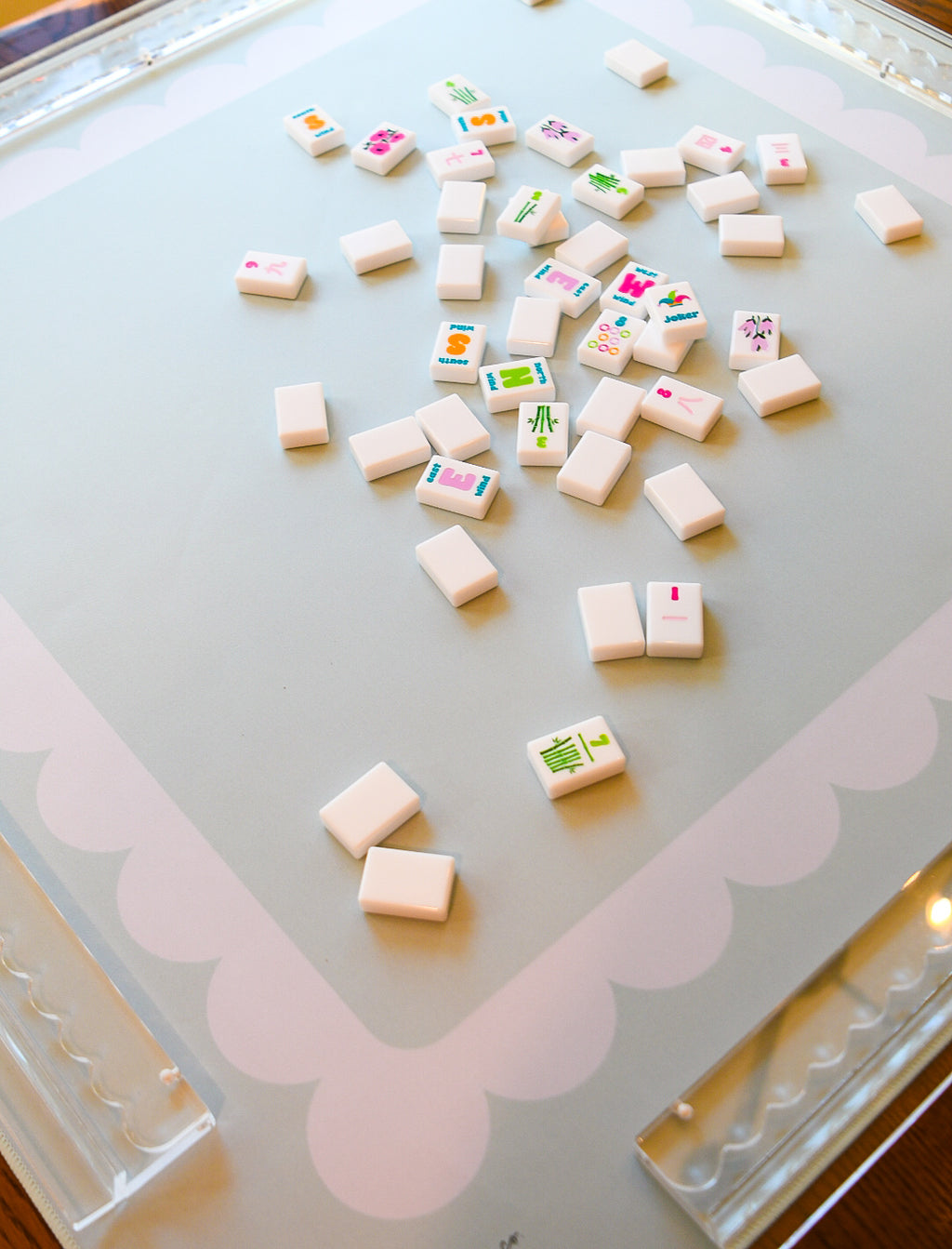 The Pale Eucalyptus Scallop Mat