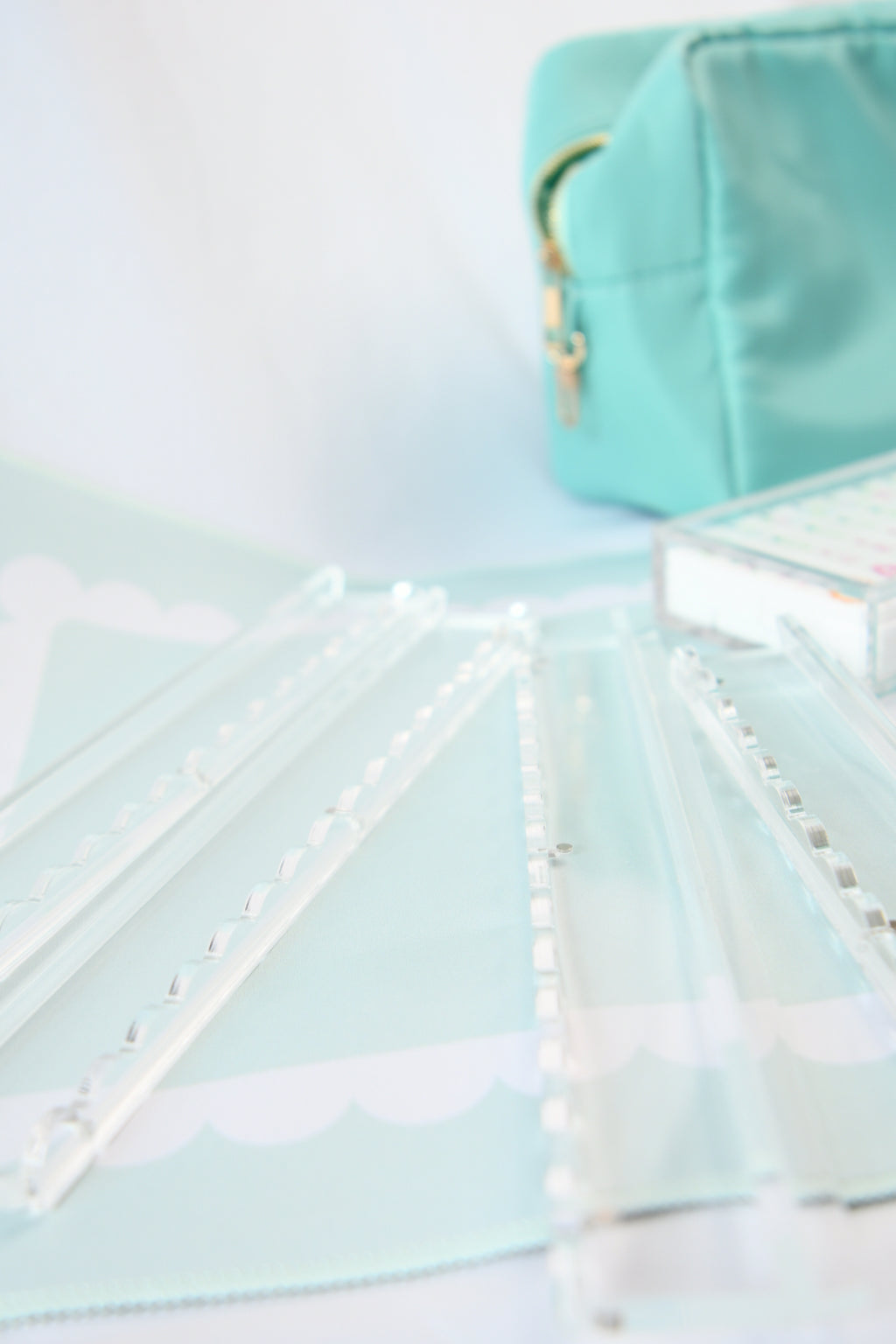 Miniature Acrylic Racks 12" with Scallop Pusher