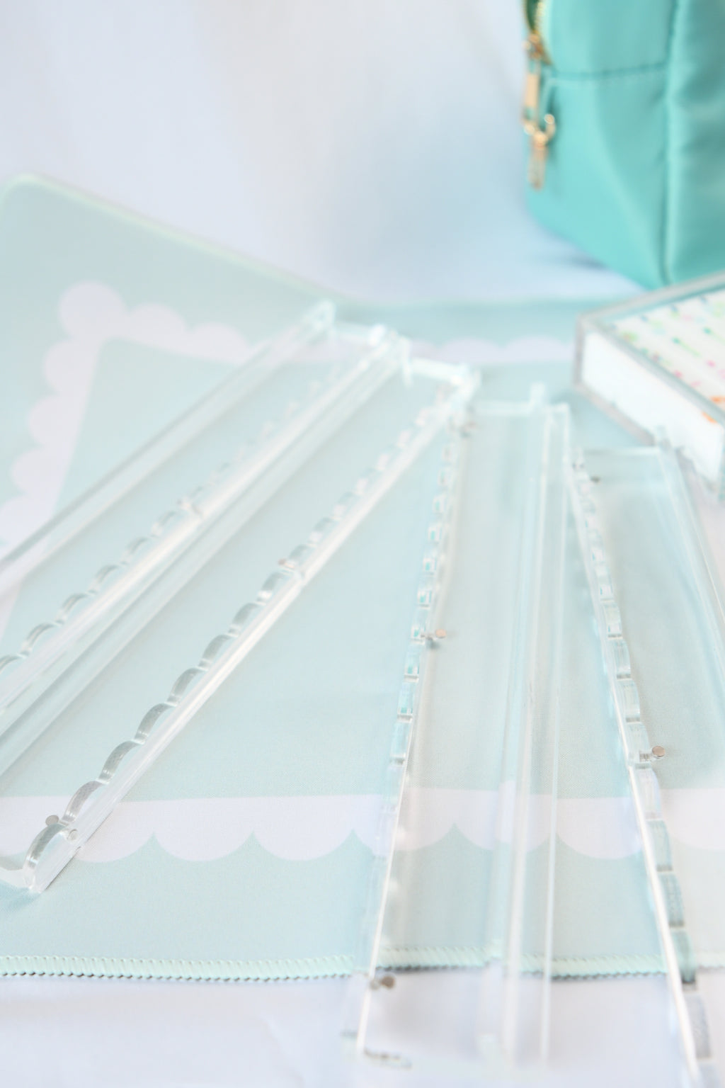 Miniature Acrylic Racks 12" with Scallop Pusher