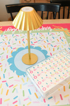 Gold Scallop Mahjong Table Lamp