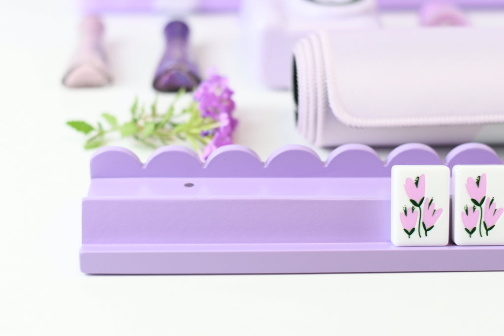 Purple Mahjong Racks 20" with Scallop Pushers, 4 per set
