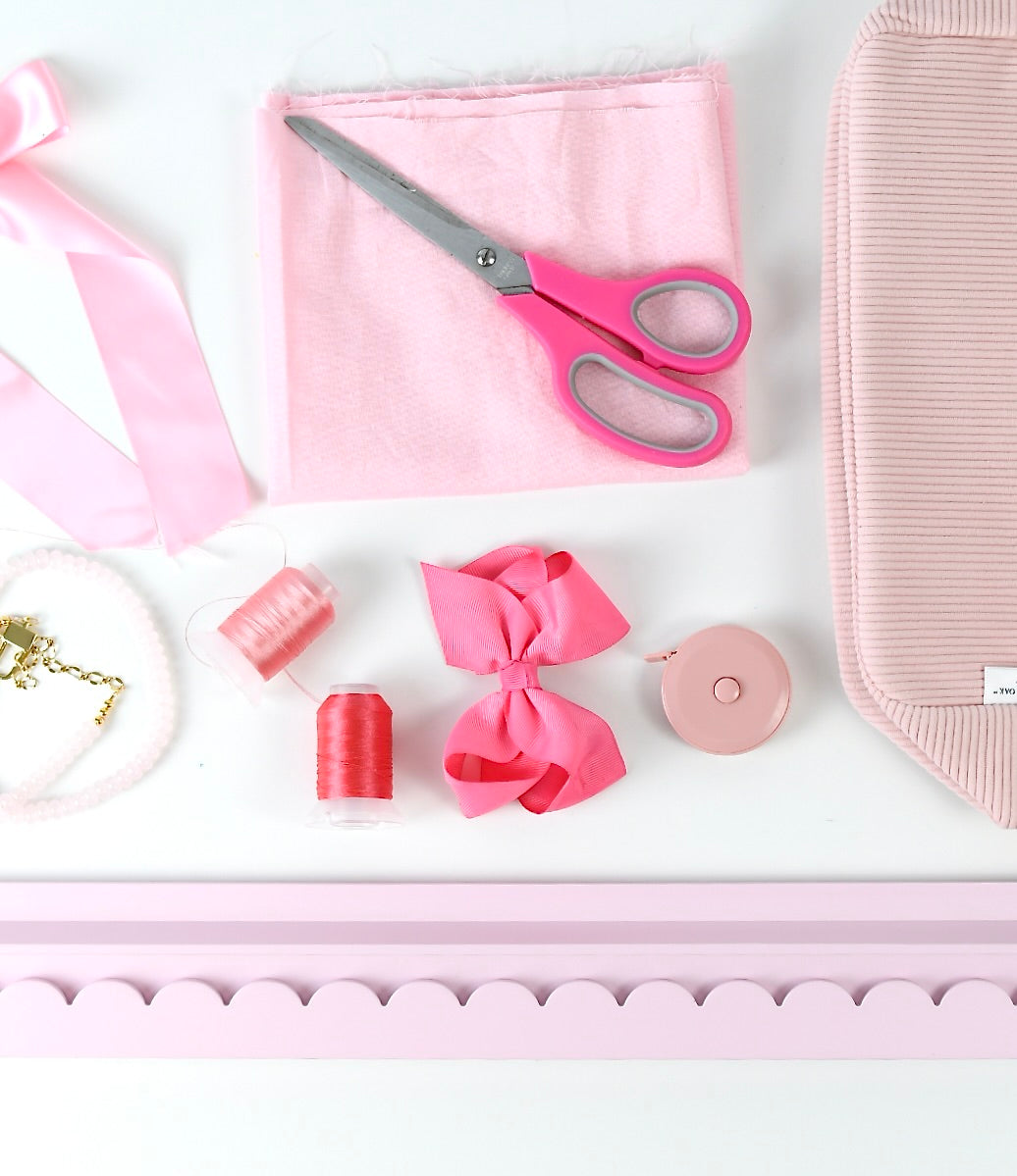 Pink Corduroy Mahjong Tote + Tile Bags