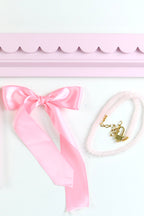 Ballet Pink Scalloped Wooden Mahjong Racks - 20 inches