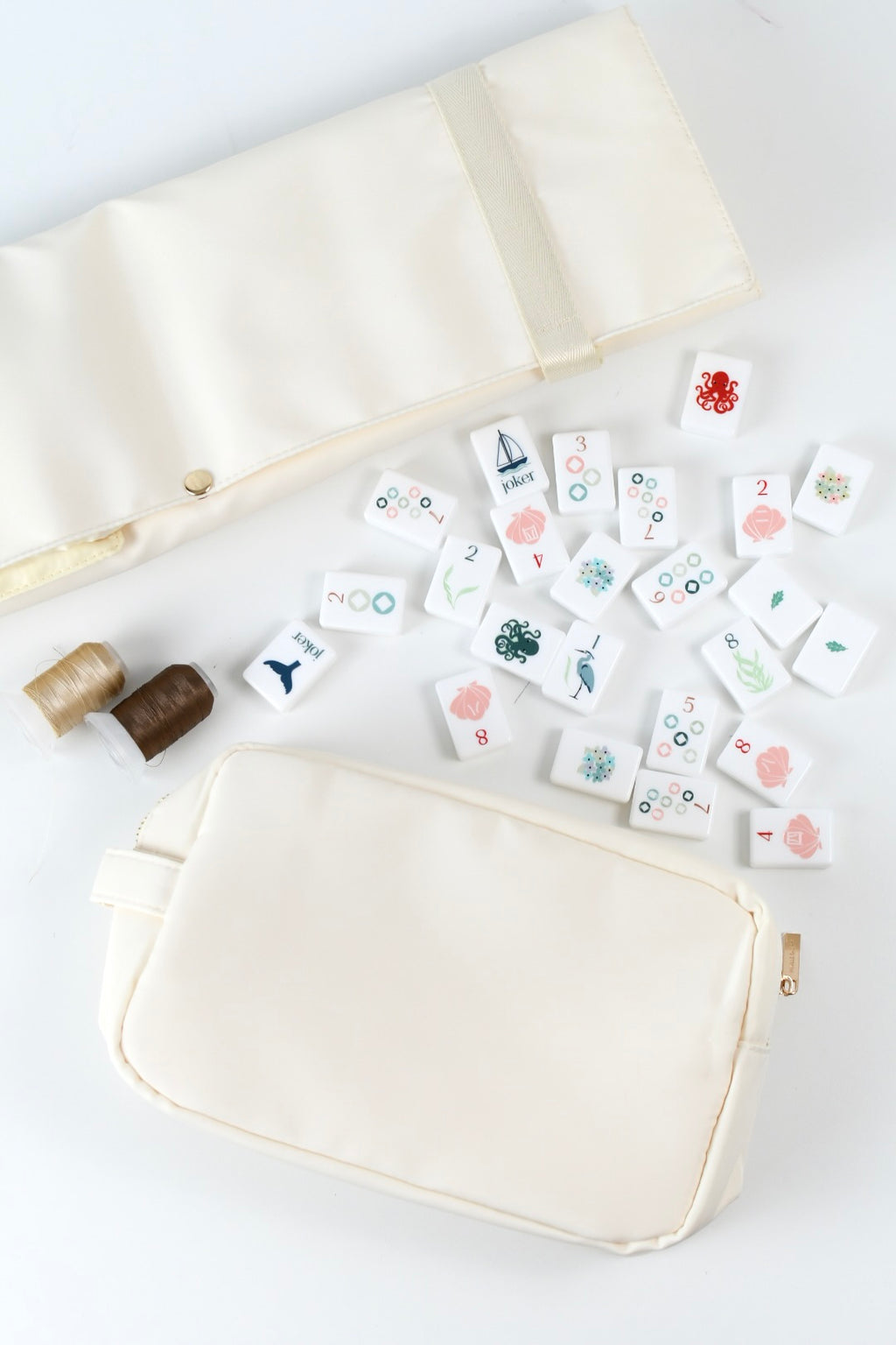 Mahjong Rack Bag - Cream