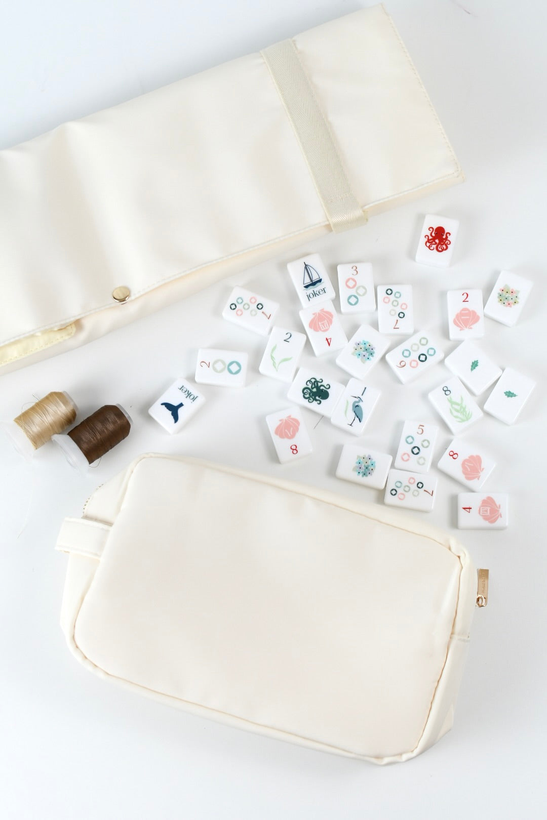 Mahjong Rack Bag - Cream