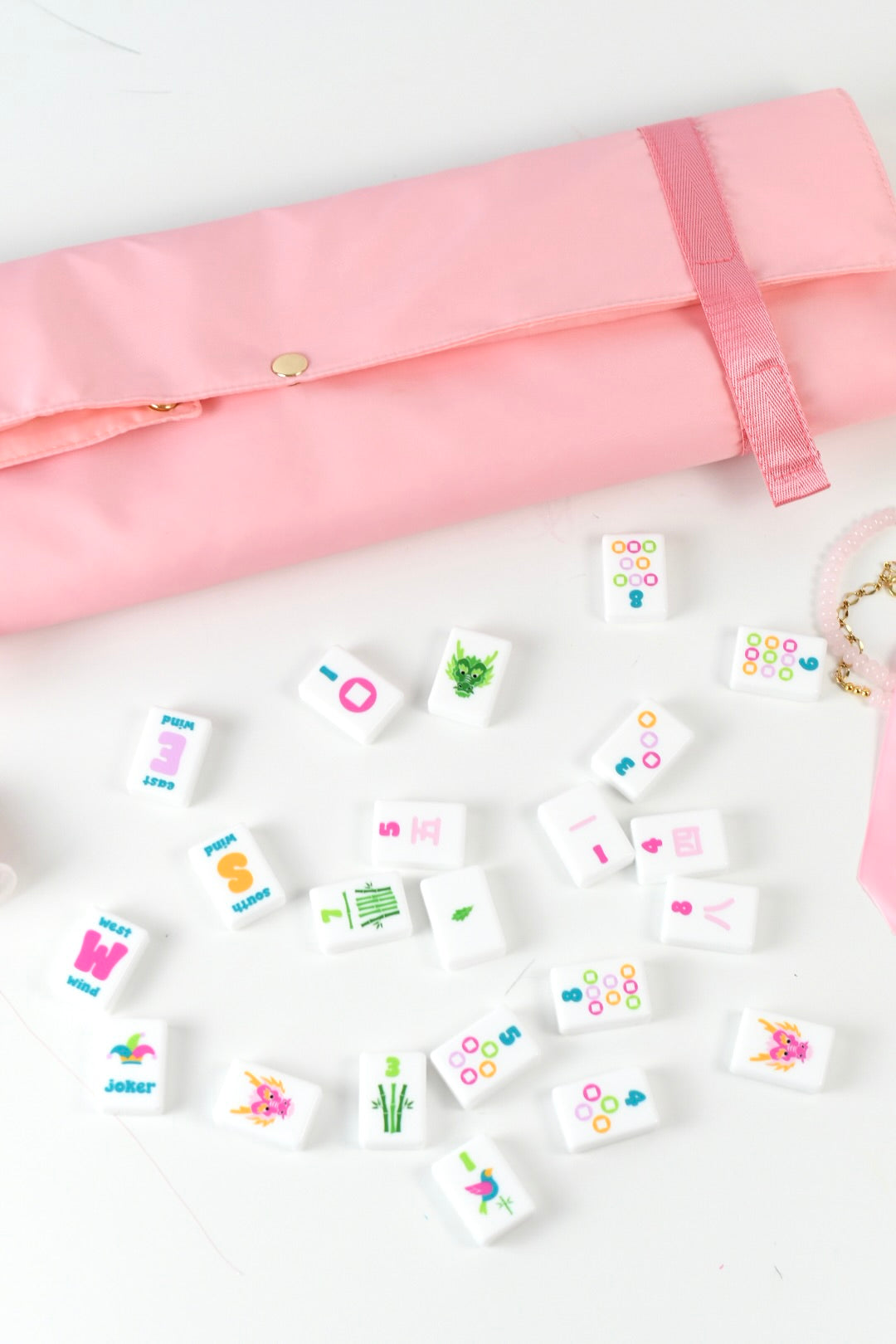 Mahjong Rack Bag - Pink