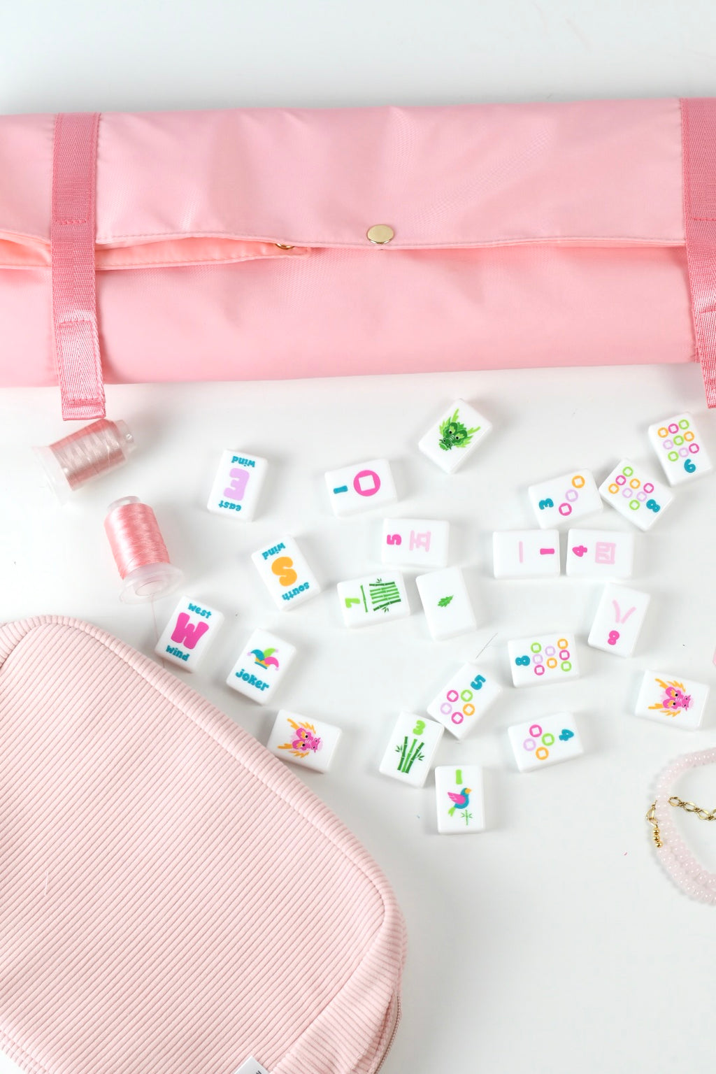 Mahjong Rack Bag - Pink