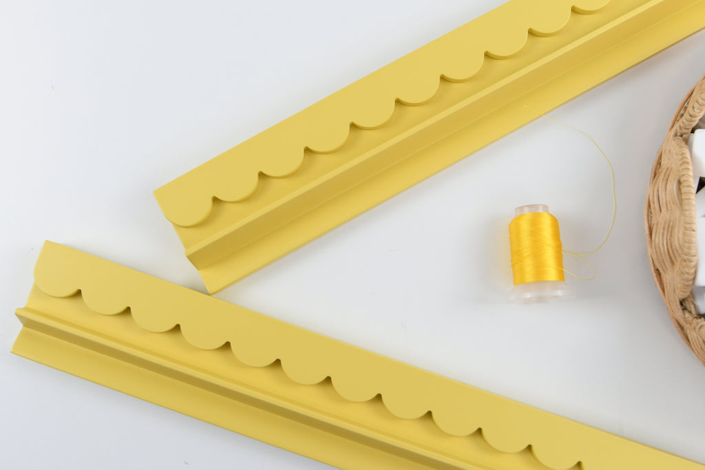 Italian Lemon (Yellow) Mahjong Racks 20" with Scallop Pushers, 4 per set