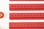 Painted Red Mahjong Racks 20" with Scallop Pushers, 4 per set
