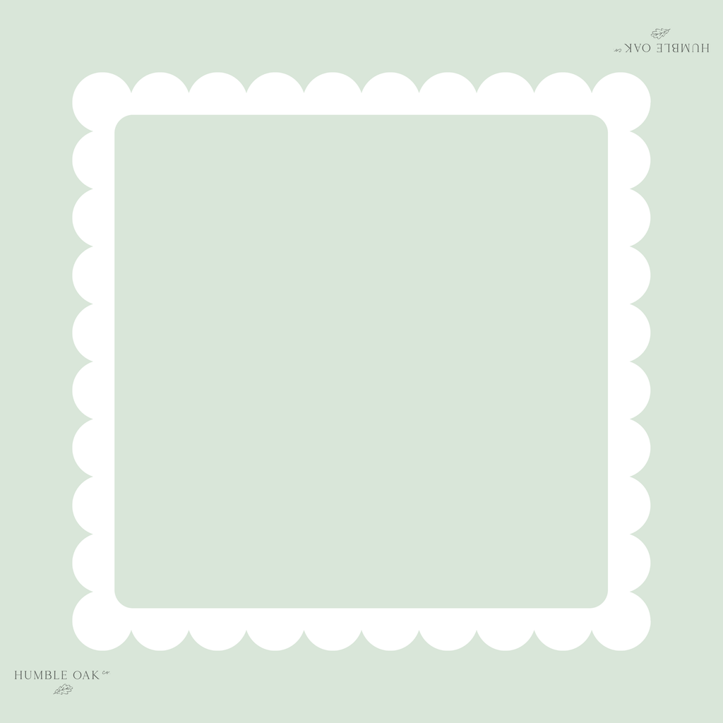 The Pale Eucalyptus Scallop Mat